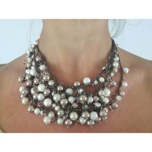 Starfish project pearl & crystal necklace